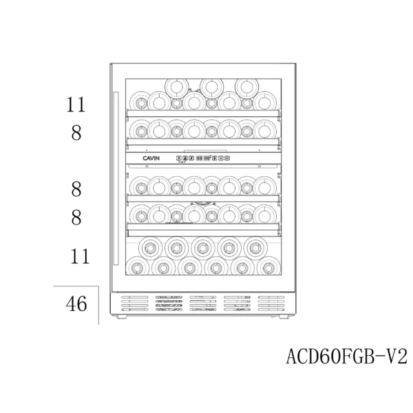 Providni enteriјer Cavin ACD60FGB vinskog ormara