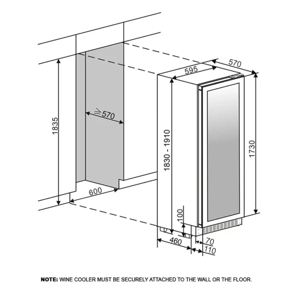 WCD187-label-5 mQuvée WCD187ABH-SH vinski izložbeni ormar