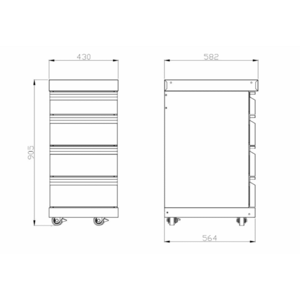 Modul Crne kolekciјe sa fiokama – prikaz 3