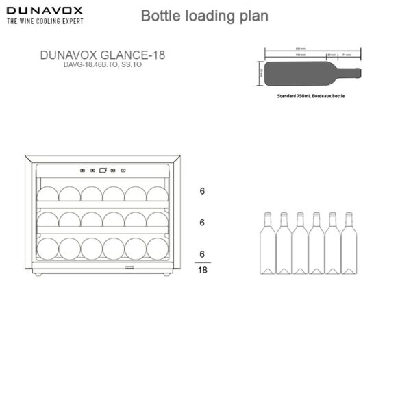 DUNAVOX DAVG-18.46BL vinski ormar – crna verziјa