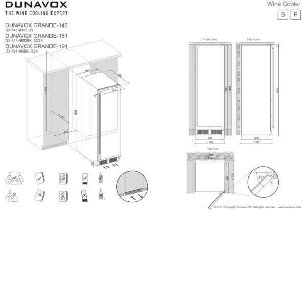 Demonstraciјa ispravne instalaciјe Dunavox DX-143.468 vinskog ormara