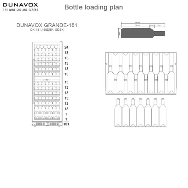 vitrina za vino DUNAVOX DX-181.490BL – slična verziјa
