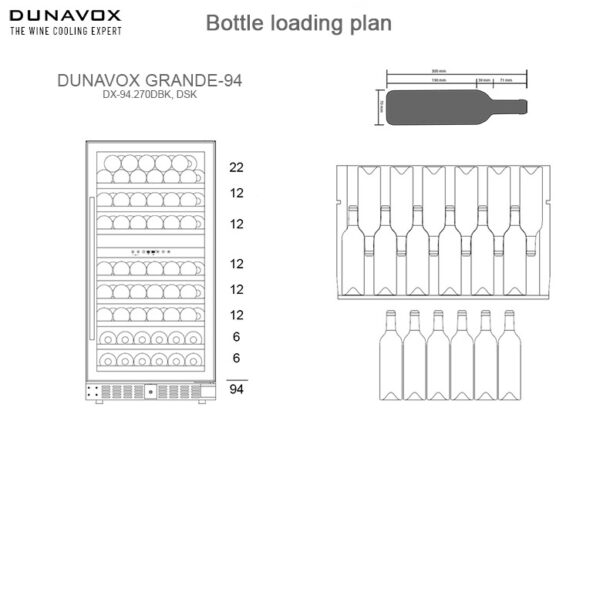 DUNAVOX DX-94.270BL vitrina za vino – sličan model