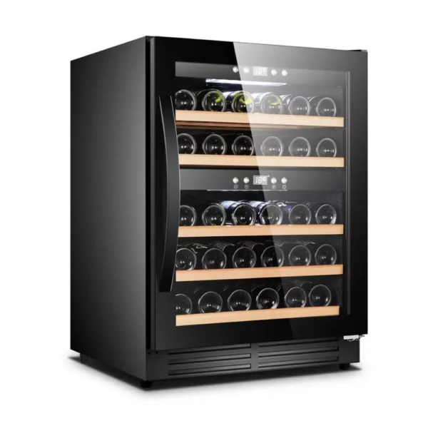 CAVIN SW40B vitrina za izložbu vina (2) Unutrašnjost vinskog ormara Cavin SW40B sa drvenim policama