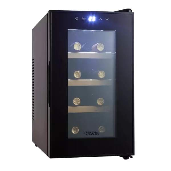 vitrina za vino CAVIN_NC-8B (2) CAVIN NC-8B vinski ormariћ – crno stakleno vrata