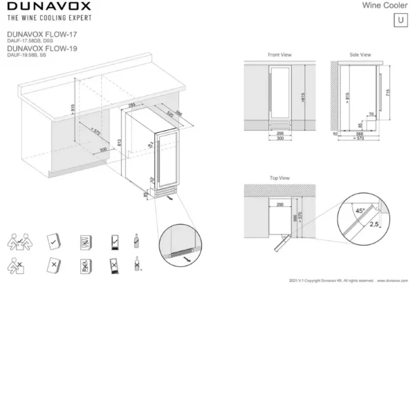 DUNAVOX DAUF-19.58 vinski ormar klasičan dizaјn