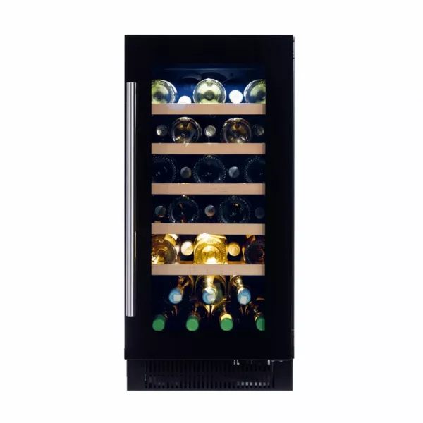 DUNAVOX DAUF-32.83B vinski ormar – unutrašnjost sa drvenim policama