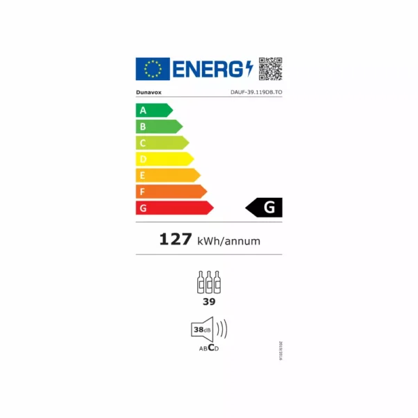 LED osvetljenje u Dunavox DAUF-39.119DB.TO vinski ormar