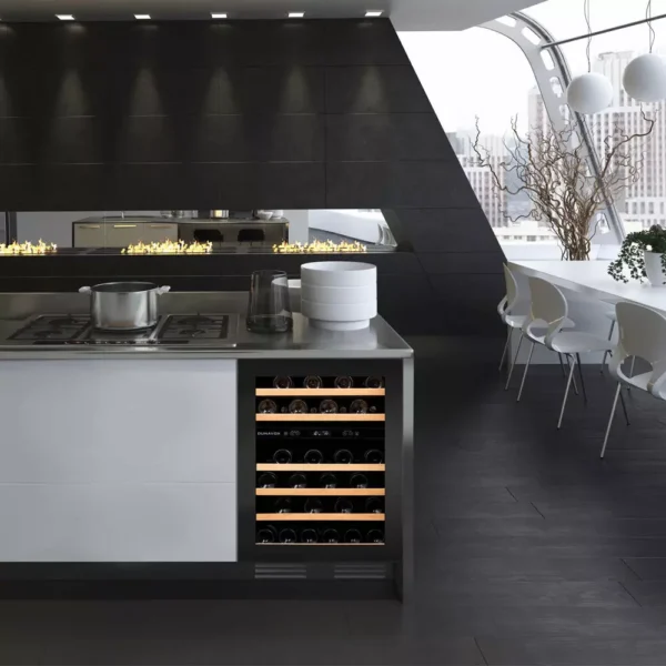 Vitrinski ormar za vino Dunavox DAUF-46.145DBH sa crnim staklom