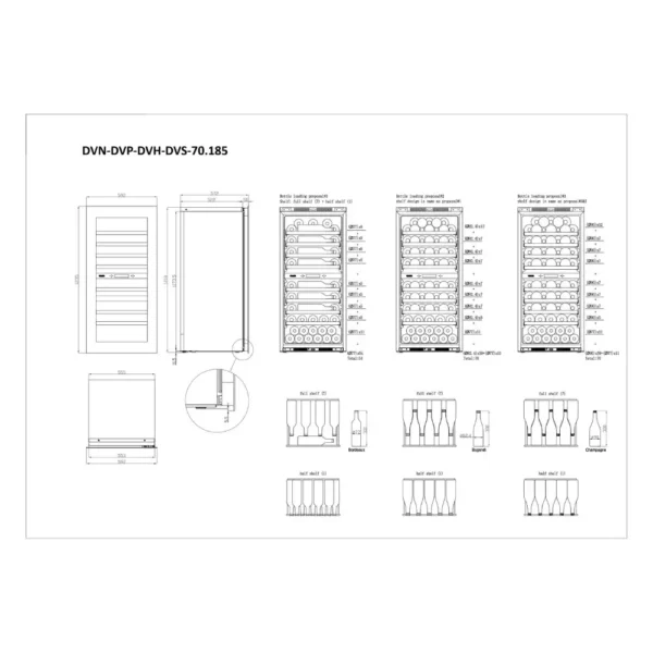 Digitalna kontrola temperature u Dunavox DVN-70.185DB vinskom ormaru