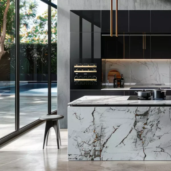 DUNAVOX DVP-25.65DB-5 vitrina za vino Dunavox DVP-25.65DB vitrinski ormar za vino sa crnim staklom