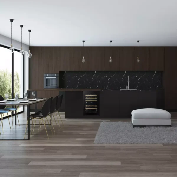 DUNAVOX DVP-44.120DB-5 vitrina za vino Vinski ormar Dunavox DVP-44.120DB sa crnim staklom