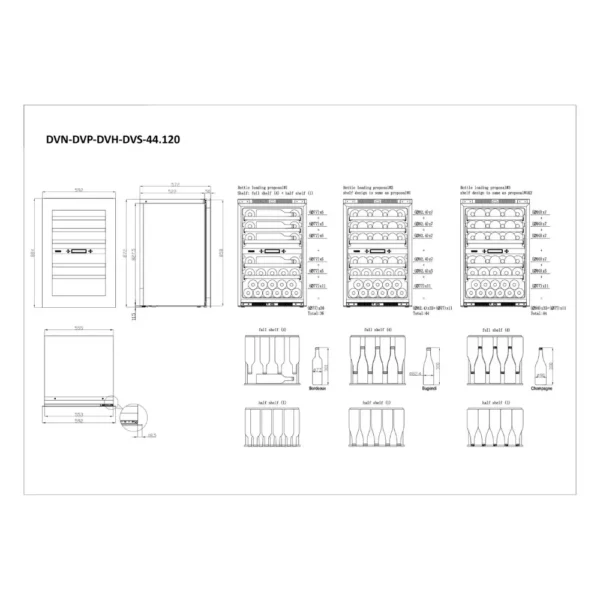 DUNAVOX DVP-44.120DB-7 LED osvetljenje u vinskom ormaru Dunavox DVP-44.120DB