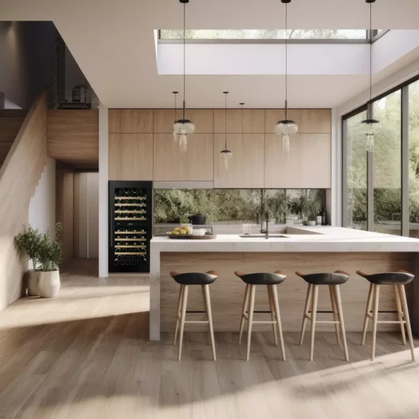 Vinski ormar Dunavox DVP-70.185DB sa crnim staklom