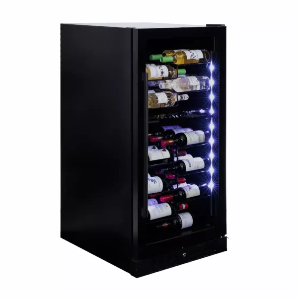 DUNAVOX DX-58.258DB vinski ormar – unutrašnjost sa drvenim policama