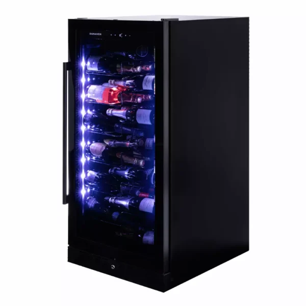 DUNAVOX DX-70.258DB vinski ormar sa crnim staklenim vratima i UV zaštitom