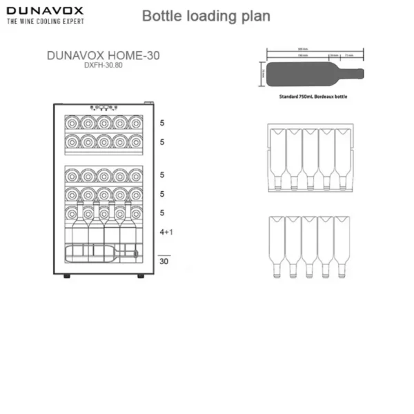 DUNAVOX DXFH-30.80-10 DUNAVOX DXFH-30.80 – skladištenje boca vina