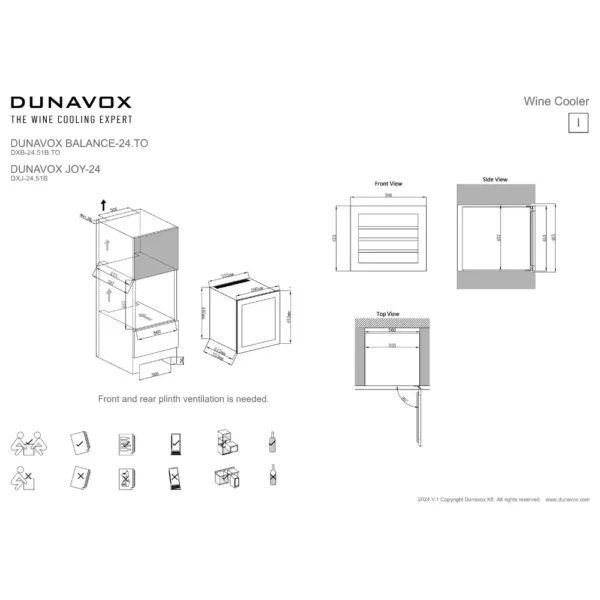 DUNAVOX DXJ-24.51B vinski izložbeni ormar (8) Digitalna kontrola temperature u Dunavox DXJ-24.51B vinski ormar