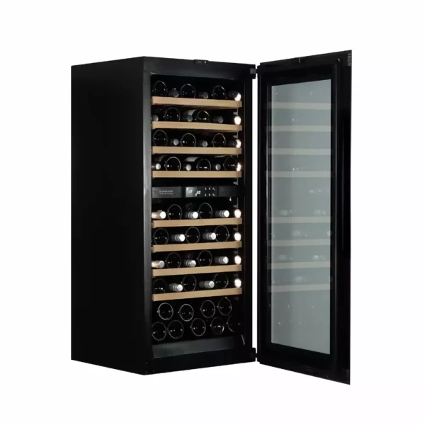 DUNAVOX DXJ-65.154DB vinski ormar (3) Raspored boca u vitrinskom ormaru za vino Dunavox DXJ-65.154DB