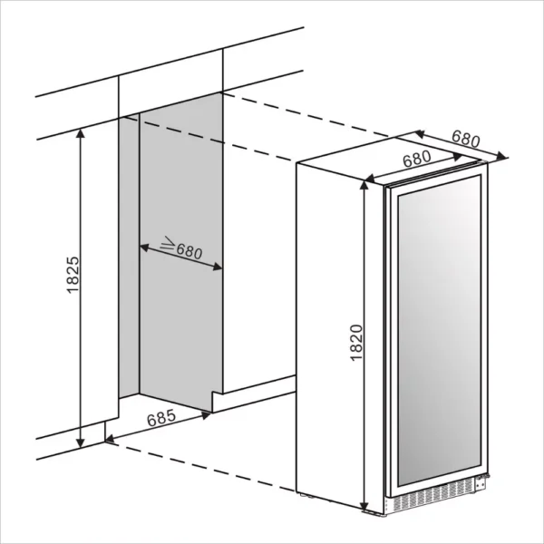 mQuvee VCS273FGB vinski ormar (10) Elegantna vinska vitrina mQuvee VCS273FGB