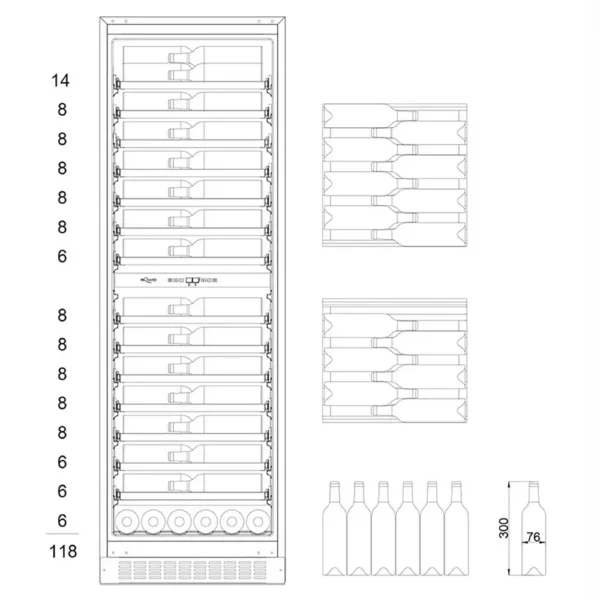 mQuvee WCD187ABH-SH vinski ormar (7) mQuvée WCD187ABH-SH vinski izložbeni ormar