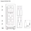 mQuvee WCD30AB-700 vitrina za vino (6) mQuvee WCD30AB-700 vinski ormar dvozonska temperatura