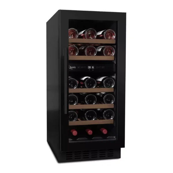 mQuvee WCD40AB-700 vinski ormar sa crnim staklenim vratima
