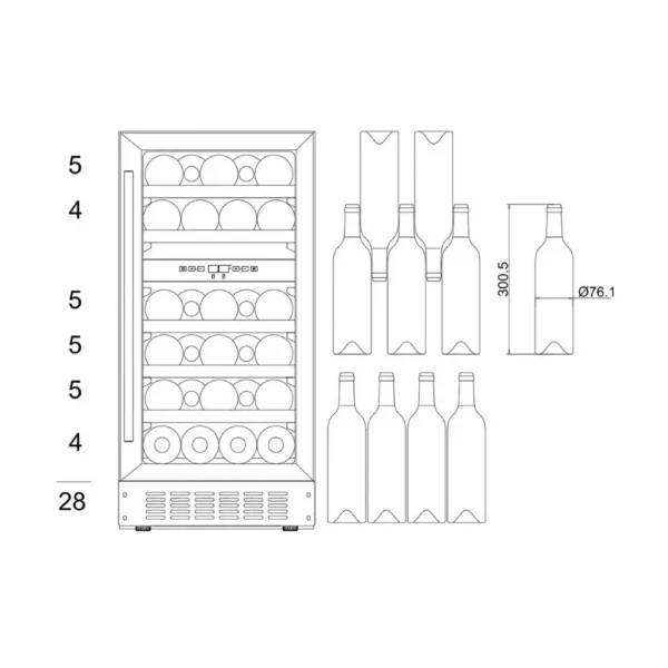 mQuvee WCD40AB-700 dvozonska temperatura