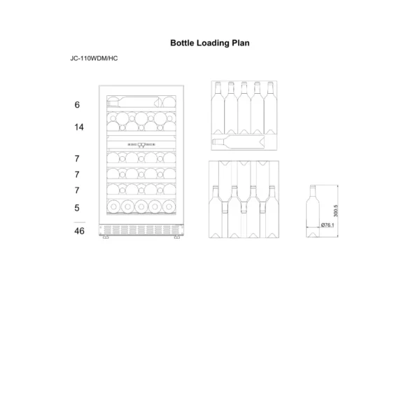 mQuvee WCD50FGB-800 vinski izložbeni ormar (6) mQuvee WCD50FGB-800 LED osvetljenje