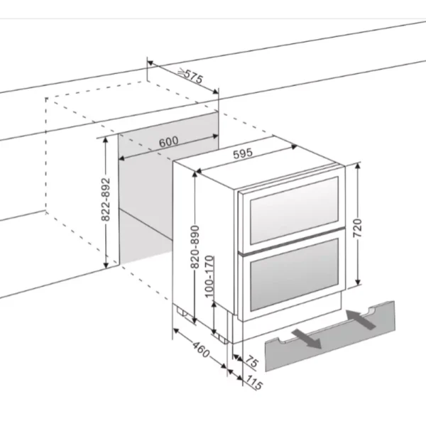 mQuvee WCDD60FGB vinski izložbeni ormar (6) mQuvée WCDD60FGB detalj