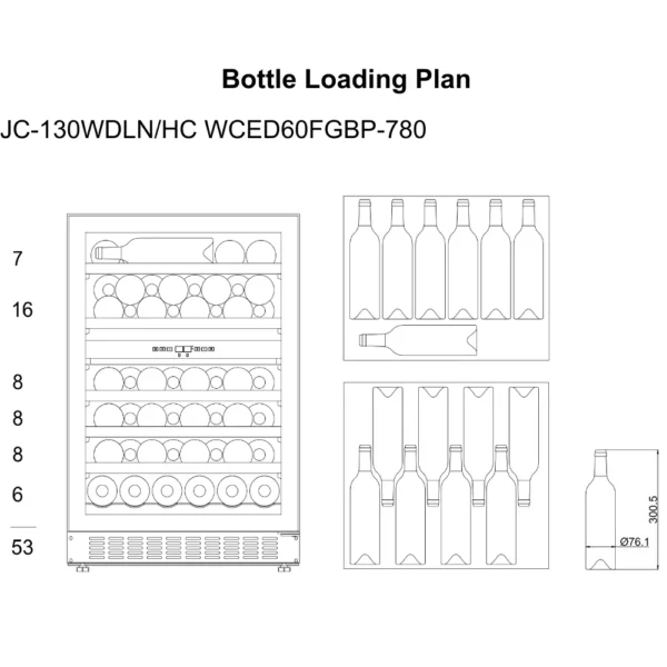 mQuvee WCED60FGBP-780 bočni prikaz
