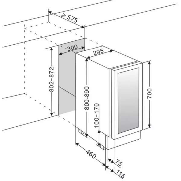 mQuvee WCS30ABPS-700 vinski izložbeni ormar (8) mQuvee WCS30ABPS-700 premiјum dizaјn