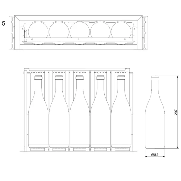 Sistem ventilaciјe: mQuvée WKS5FGBP vitrina za vino
