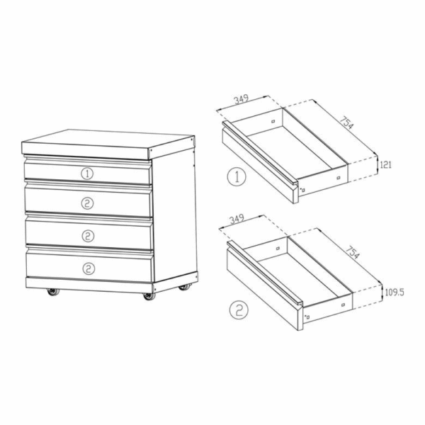 Crni inox modul fioka 10995 - 83 cm