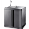 Crni inox modul sa sudoperom i ormarićem 16080
