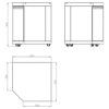 Crni inox ugaoni modul veliki 15913