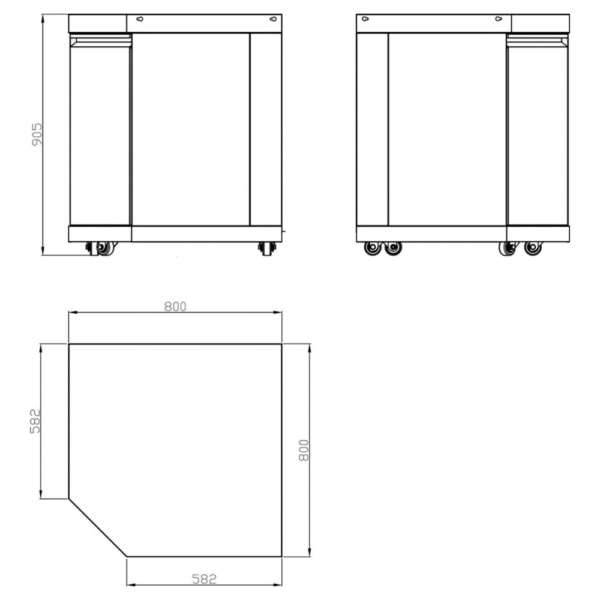 Crni inox ugaoni modul veliki 15913