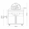 Crni inox Kamado modul 8388
