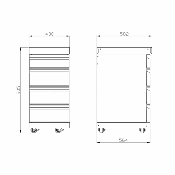 INOX-Collection-4417-4-1 Inox modul fioke - 43cm 9514