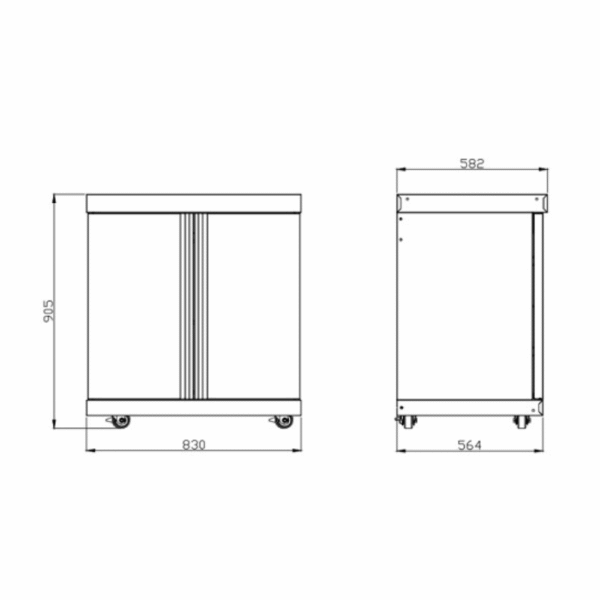 Inox modul ormarić za odlaganje 15914