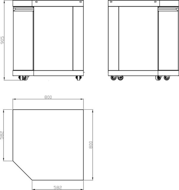 Crni inox ugaoni modul veliki 15913