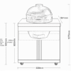 Crni inox Kamado modul 8388