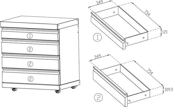 Crni inox modul fioka 10995 - 83 cm
