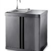 Crni inox modul sa sudoperom i ormarićem 16080