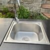 Crni inox modul sa sudoperom i ormarićem 16080