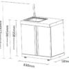 Crni inox modul sa sudoperom i ormarićem 16080