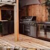 Crni inox modul sa ormarićem za odlaganje 15915