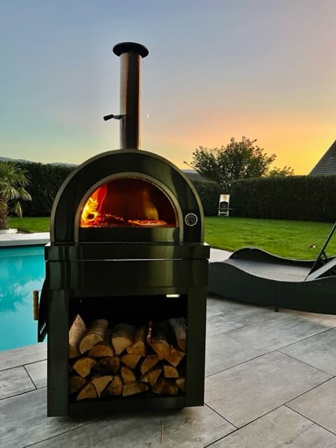 Crna inox modulna peć za pizzu na drva 15737