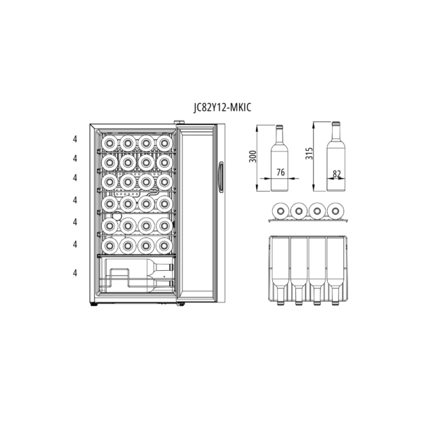 hladilnik za pivo CAVIN NC-82B (5) CAVIN NC-82B frizider za pivo