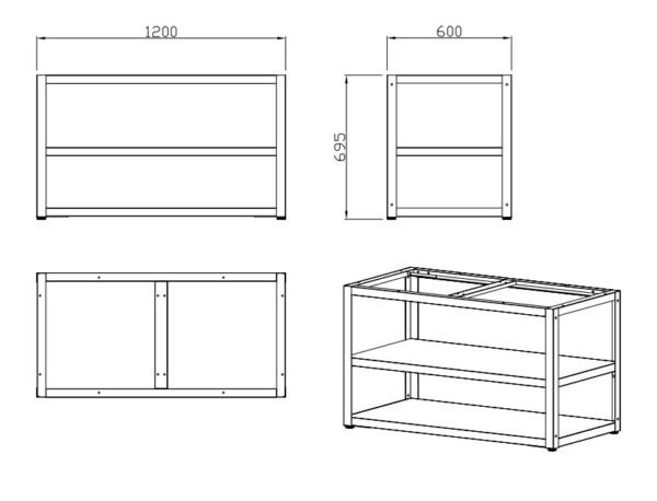 nordic-line-base-module-120-cm-2-modules-black-2 Nordic linija osnovni modul 7969